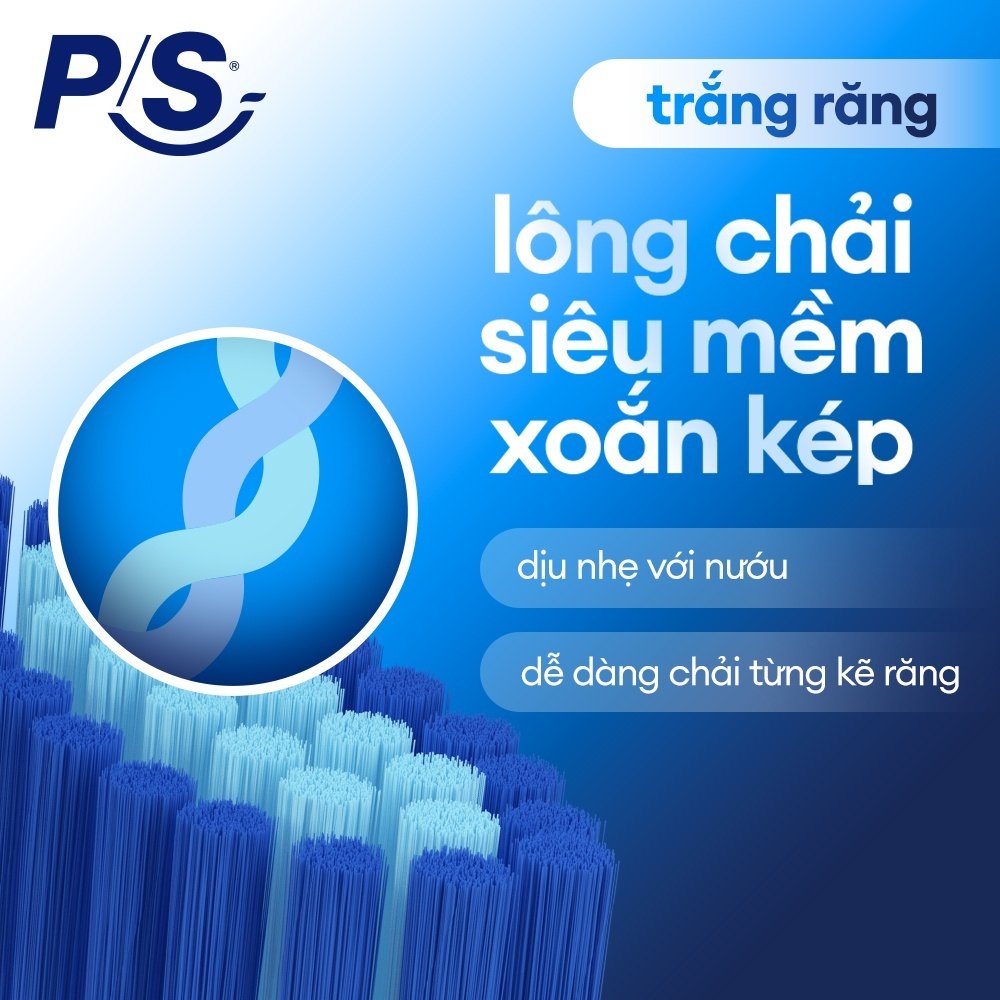 Bộ 2 Đầu Bàn Chải Điện P/S S100 Pro Sạch Sâu Mảng Bám Màu Đen