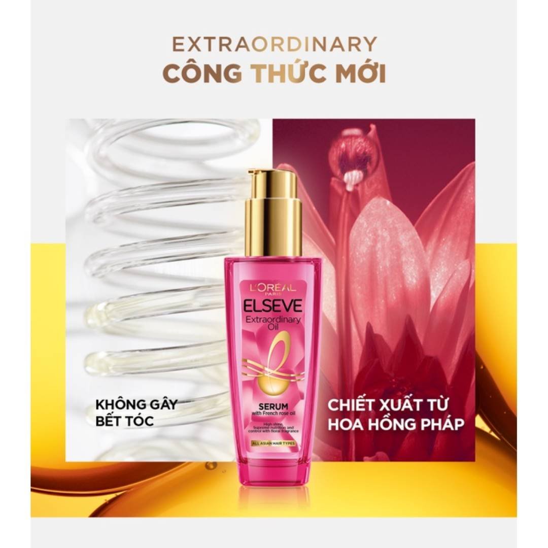 Dầu Dưỡng Tóc L’Oréal Chiết Xuất Hoa Hồng 100ml