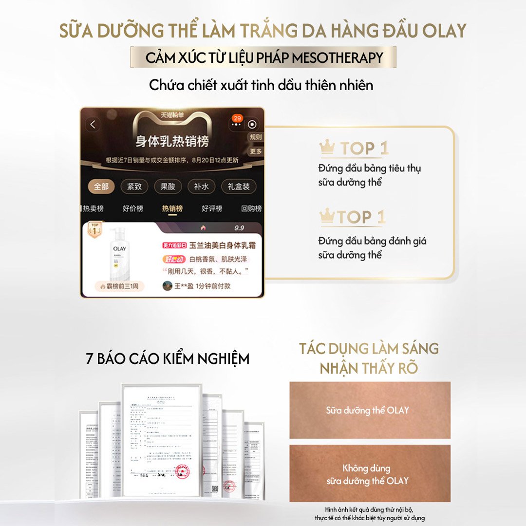 Combo 2 Sữa Dưỡng Thể Olay Sáng Da Với Niacinamide & Vitamin C 260g