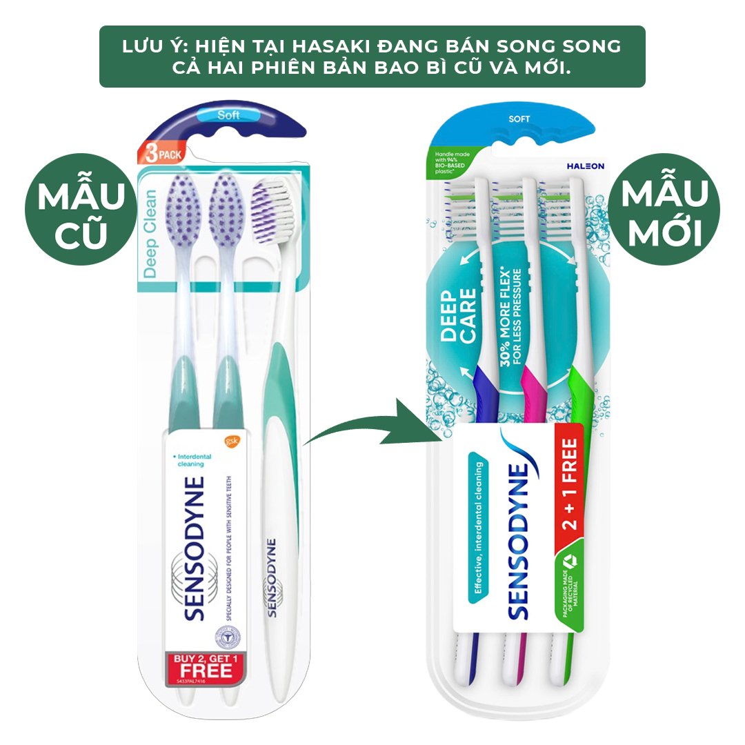 Bộ 3 Bàn Chải Đánh Răng Sensodyne Làm Sạch Sâu Kẽ Răng