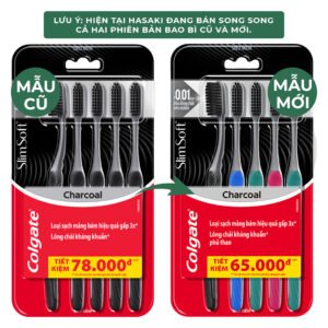 Bộ 5 Bàn Chải Đánh Răng Colgate Kháng Khuẩn Than Hoạt Tính