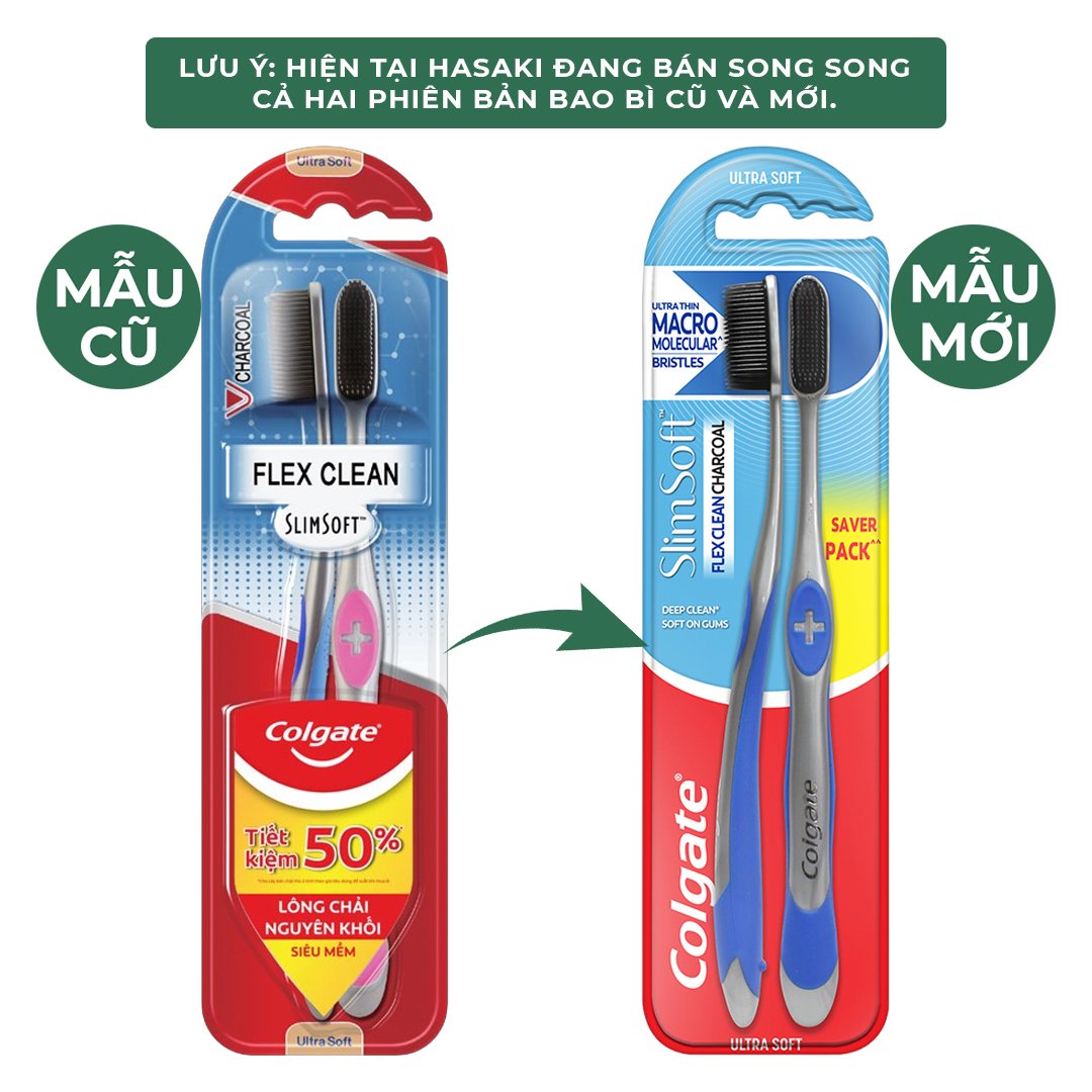 Bộ 2 Bàn Chải Đánh Răng Colgate Mềm Mảnh Từ Than Tre