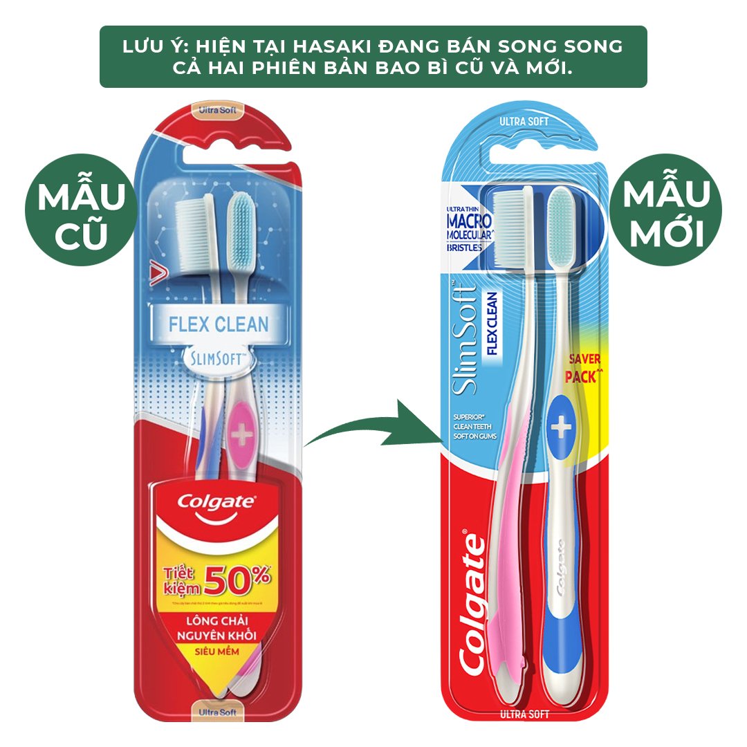 Bộ 2 Bàn Chải Đánh Răng Colgate Mềm Mảnh Sạch Toàn Diện