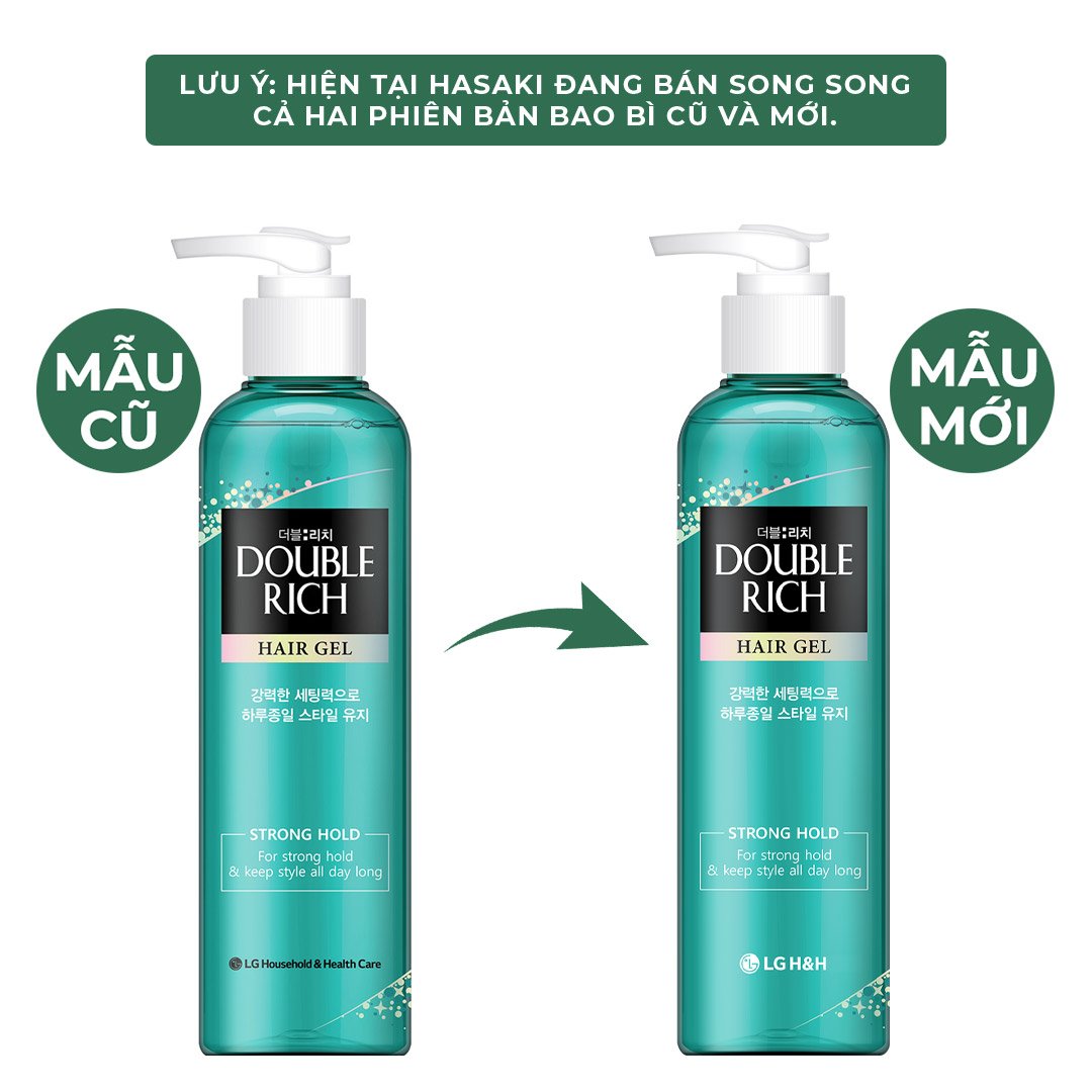 Gel Tạo Kiểu Tóc Double Rich Giữ Nếp Tóc Uốn 250ml
