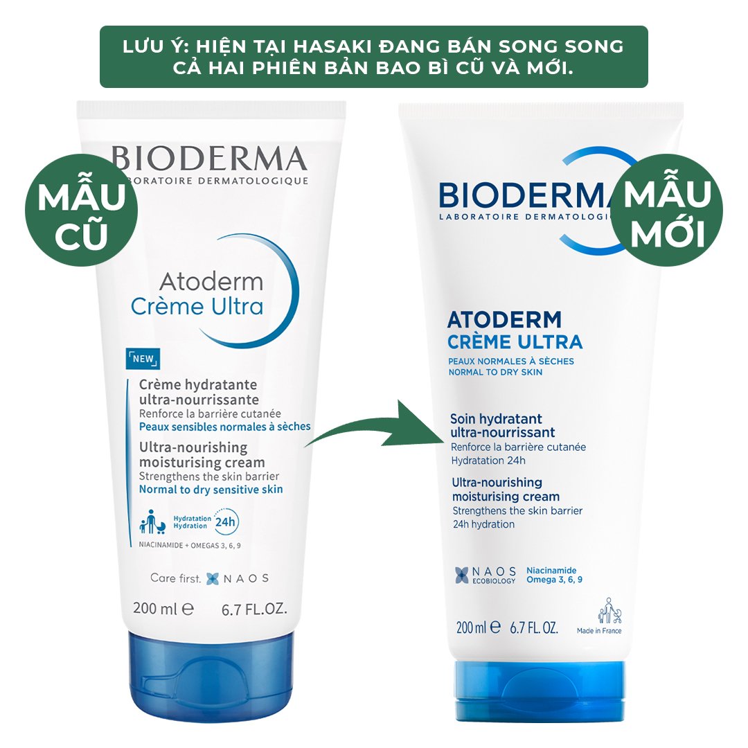 Kem Dưỡng Ẩm Bioderma Cho Da Khô Nhạy Cảm 200ml