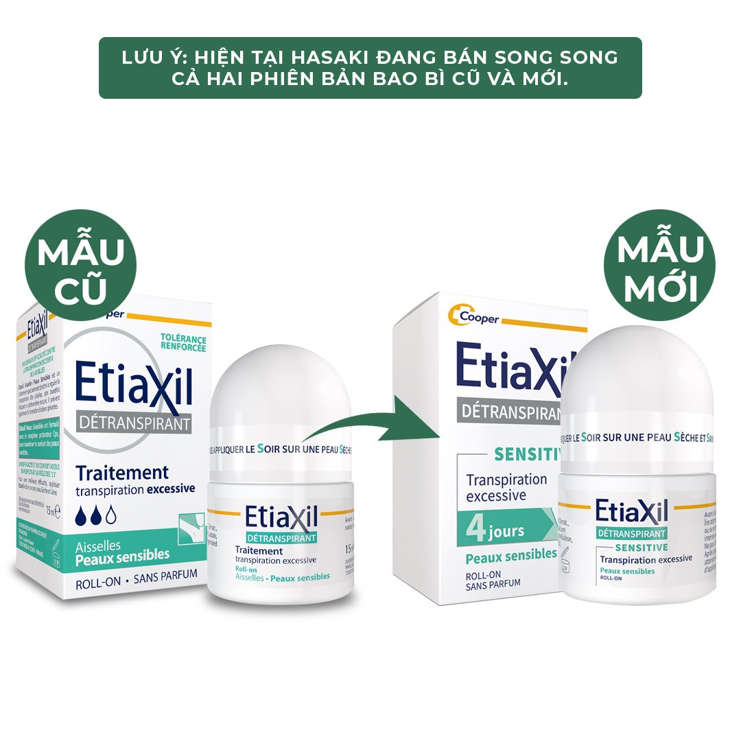 Lăn Khử Mùi EtiaXil Nhãn Xanh Cho Da Nhạy Cảm 15ml