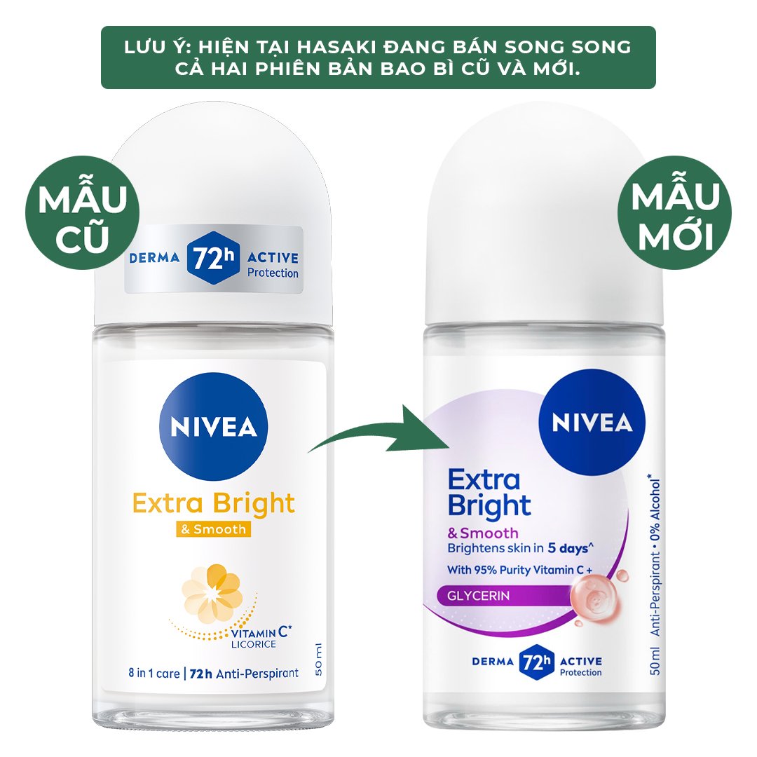 Lăn Khử Mùi Nivea Sáng Mịn Se Khít Lỗ Chân Lông 50ml