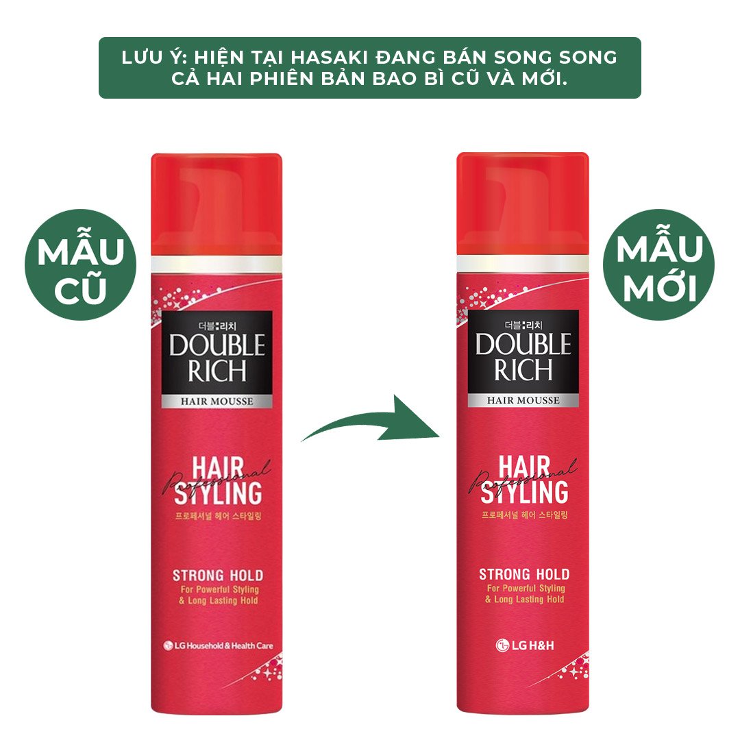 Mousse Tạo Kiểu Tóc Double Rich Giữ Nếp Mạnh 150ml
