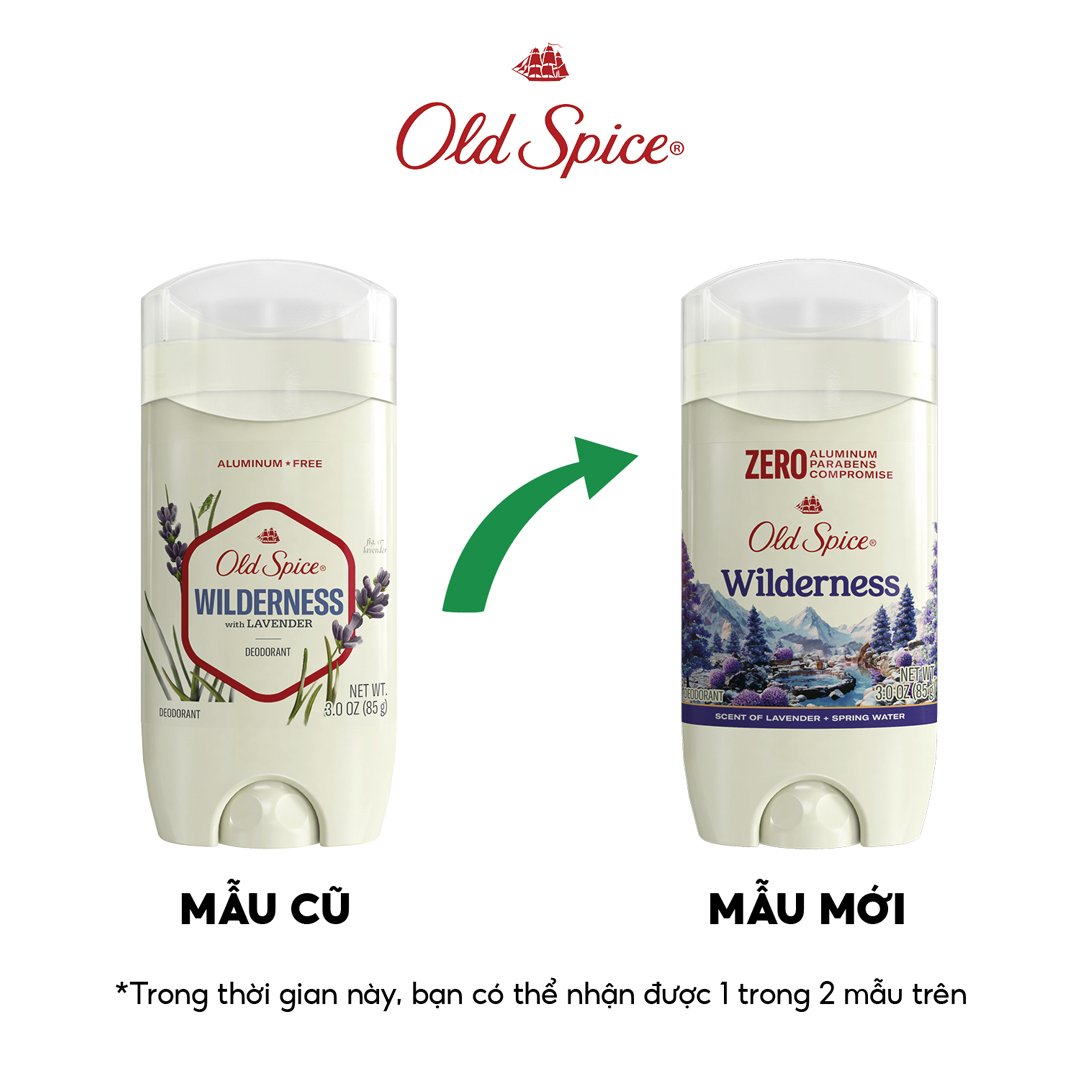 Sáp Khử Mùi Old Spice Hương Wilderness Sức Hút Hoang Dã 85g
