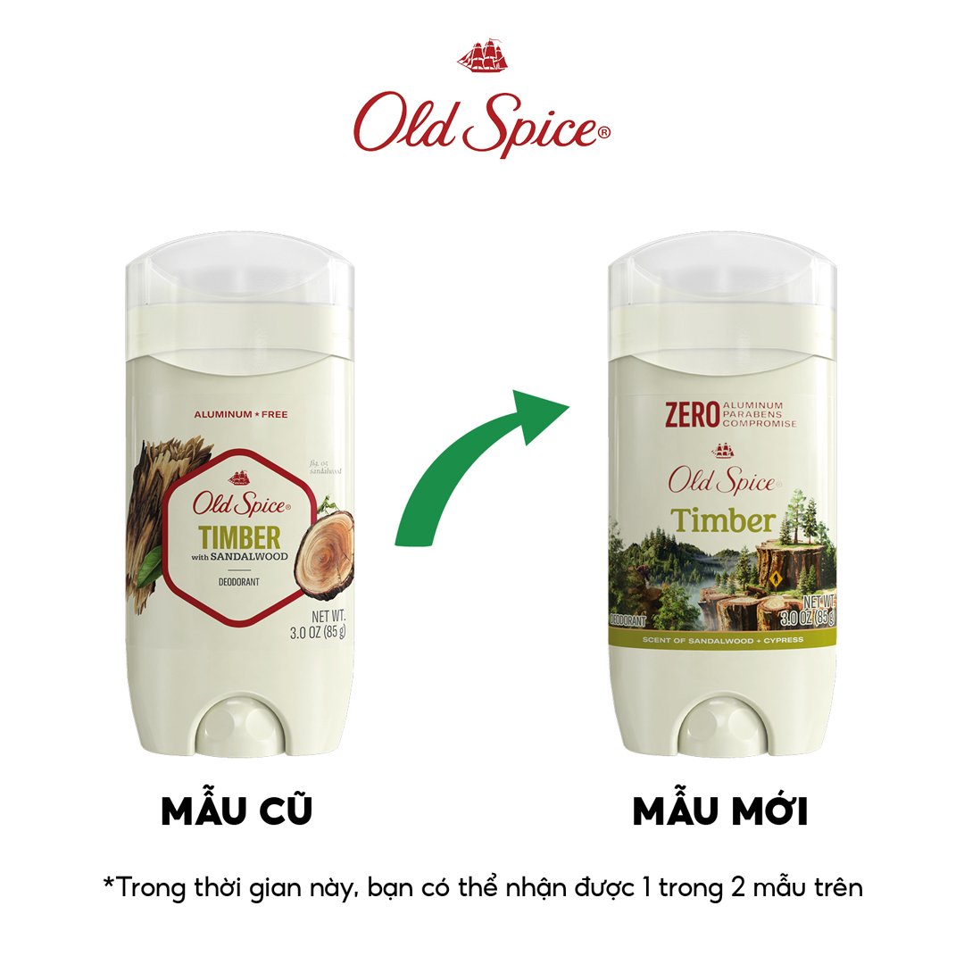Sáp Khử Mùi Old Spice Hương Timber 85g