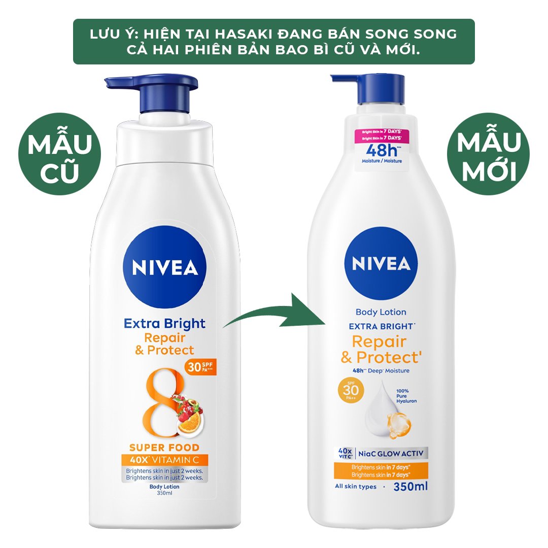 Sữa Dưỡng Thể Nivea Phục Hồi & Chống Nắng Ban Ngày 350ml
