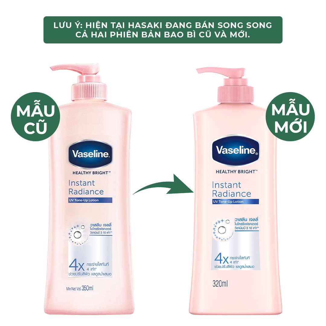 Sữa Dưỡng Thể Vaseline Sáng Da Tức Thì 320ml