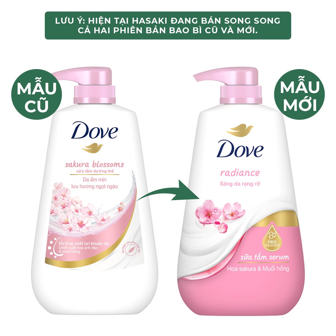 Sữa Tắm Dưỡng Thể Dove Sáng Da Rạng Rỡ 500g