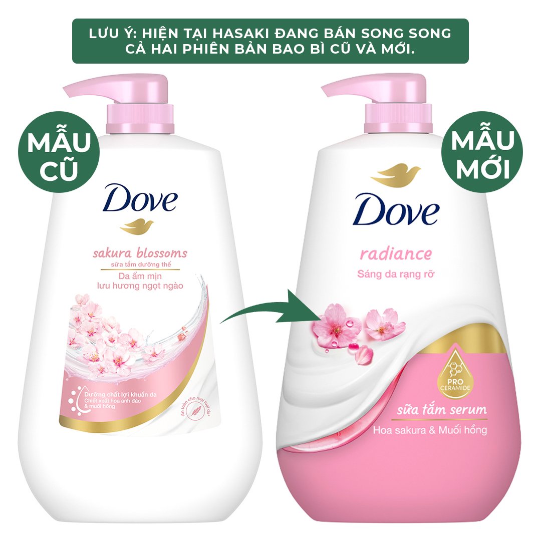 Sữa Tắm Dưỡng Thể Dove Sáng Da Rạng Rỡ 900g