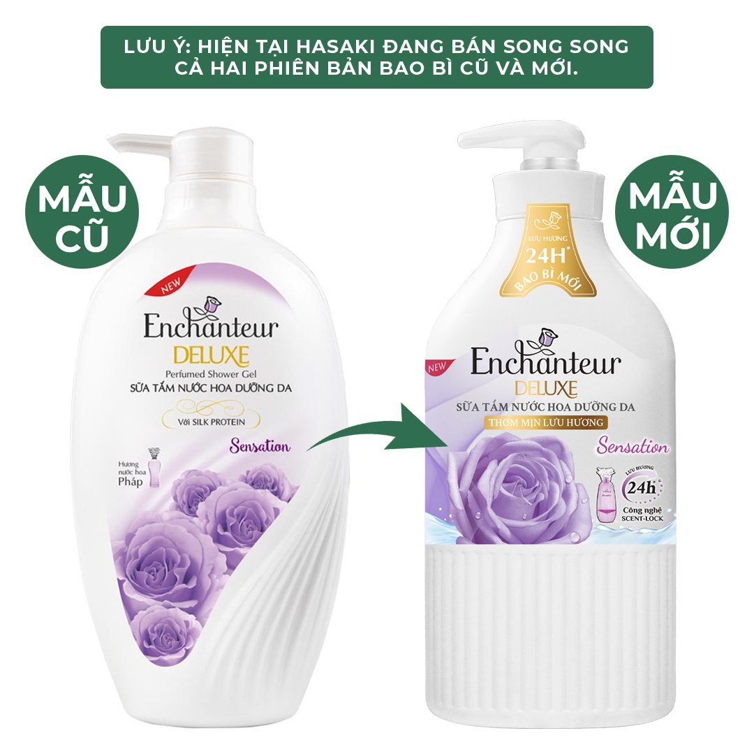 Sữa Tắm Enchanteur Nước Hoa Dưỡng Da Sensation 650g