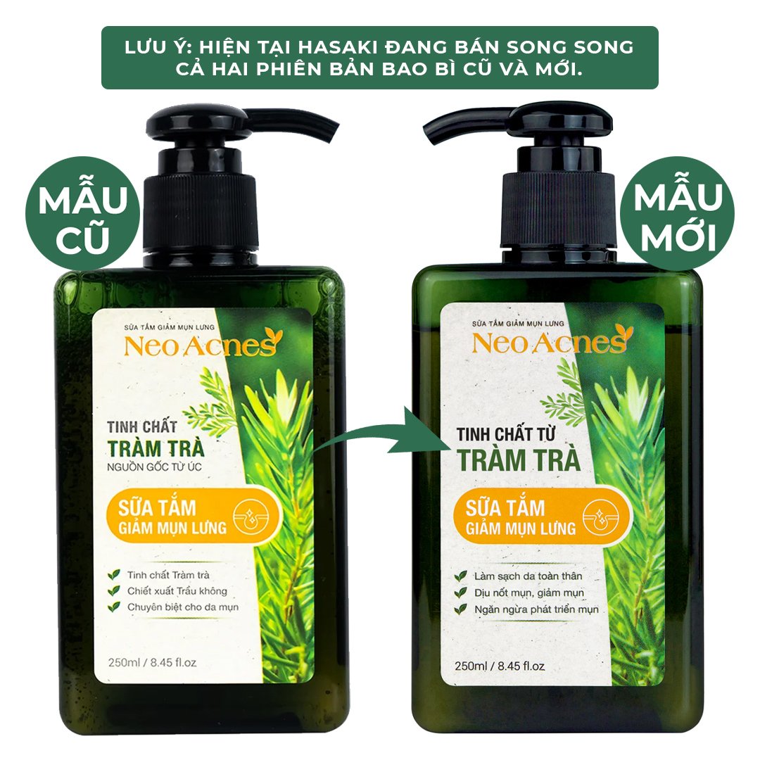 Sữa Tắm Neoskin Giảm Mụn Lưng Chiết Xuất Tràm Trà 250ml