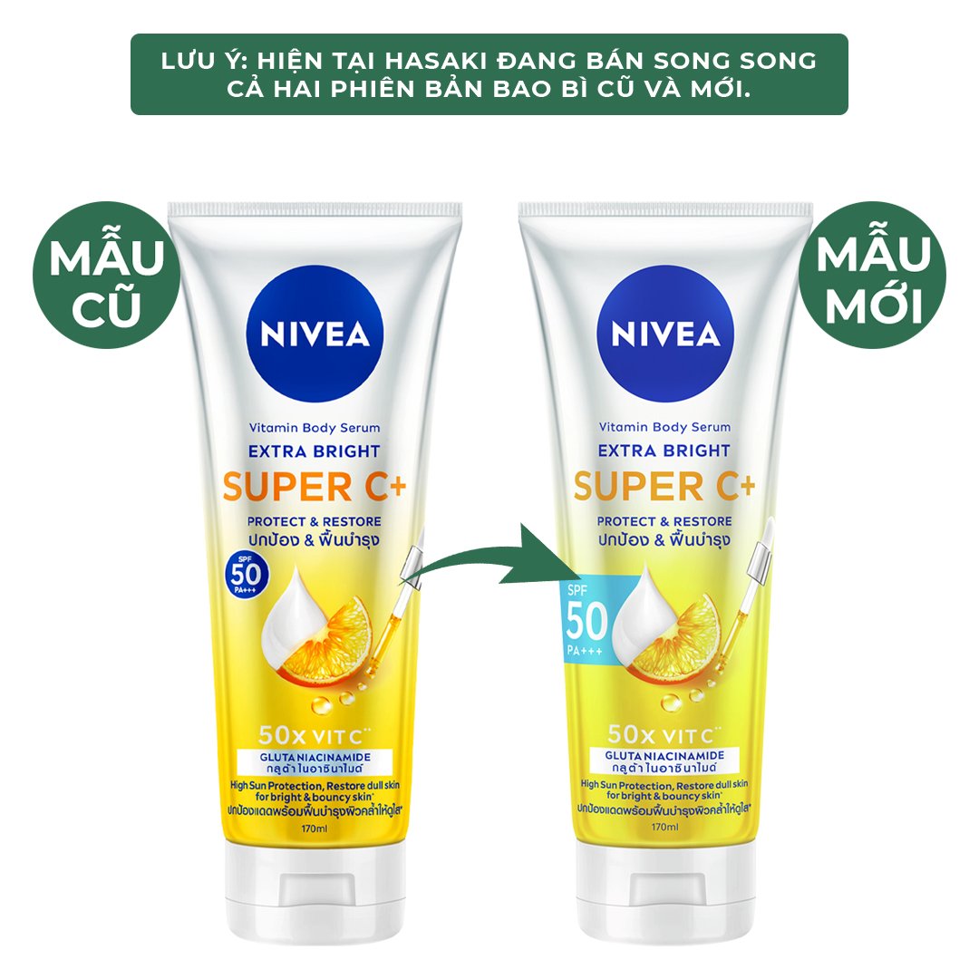Serum Dưỡng Thể Nivea Vitamin Super C+ Sáng Da 170ml