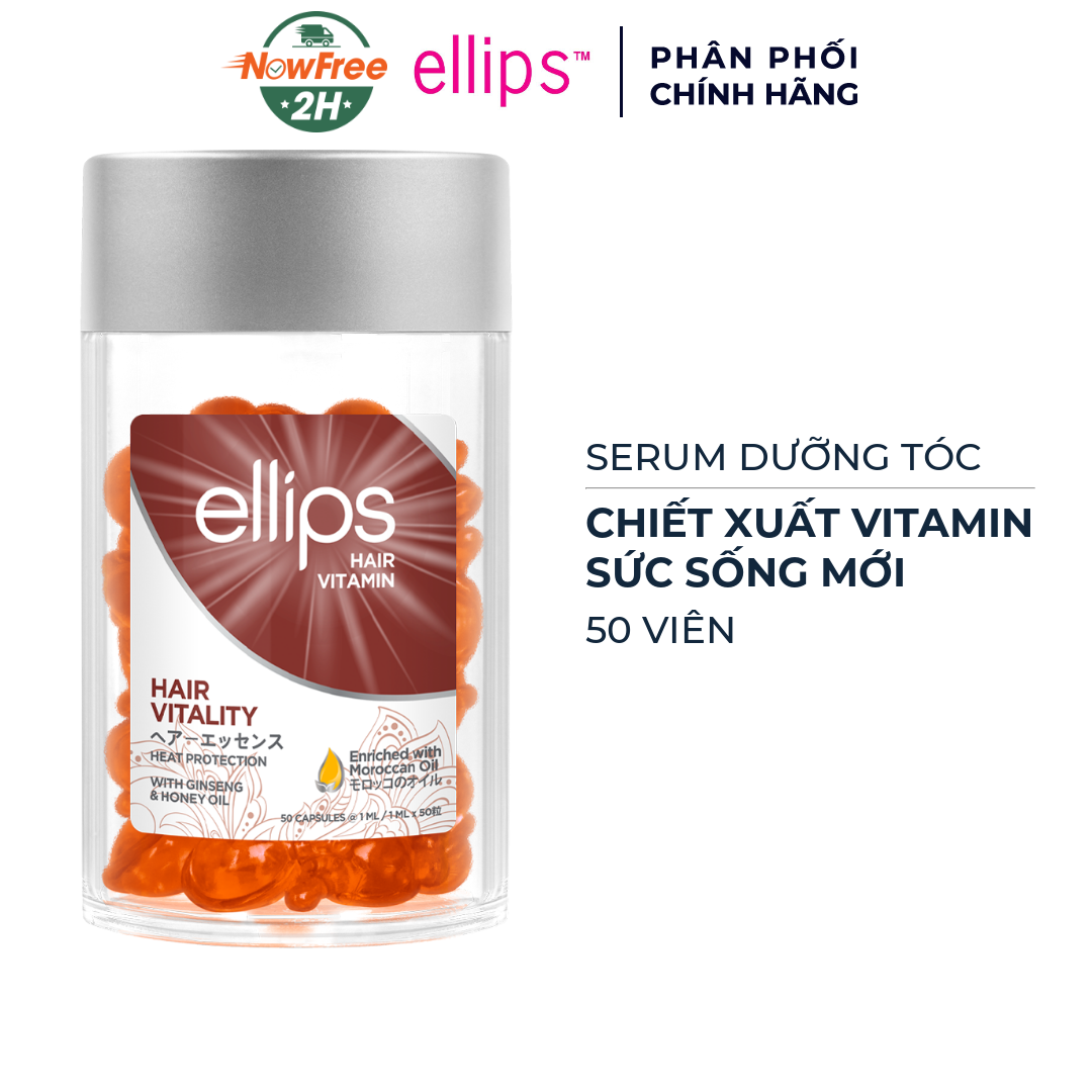Serum Dưỡng Tóc Ellips Vitamin Sức Sống Mới Hũ 50 Viên