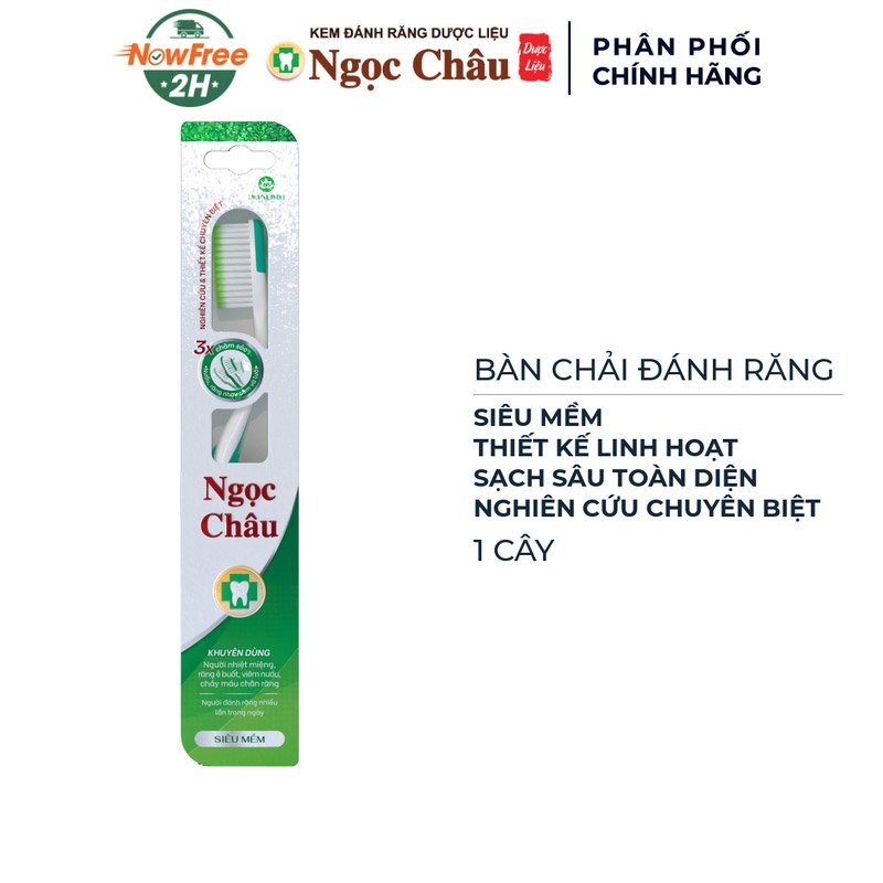 Bàn Chải Đánh Răng Ngọc Châu Siêu Mềm (1 Cây)