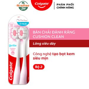 Bộ 2 Bàn Chải Đánh Răng Colgate Tạo Bọt Kem Siêu Mịn (Màu Ngẫu Nhiên)