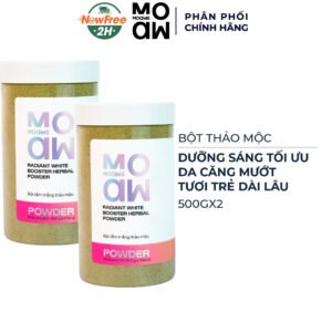 Combo 2 Bột Thảo Mộc Moaw Moaws Dưỡng Sáng Tối Ưu 500g