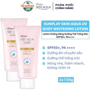 Combo 2 Lotion Chống Nắng Sunplay Dưỡng Thể Sáng Mịn 150g