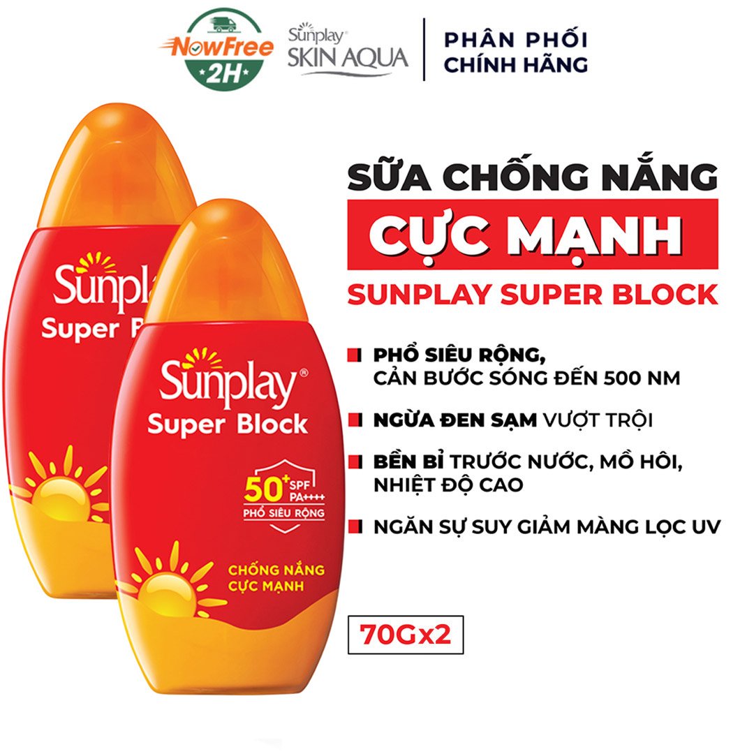 Combo 2 Sữa Chống Nắng Sunplay Bảo Vệ Vượt Trội SPF50+ PA++++ 70g