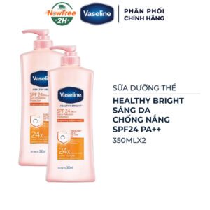 Combo 2 Sữa Dưỡng Thể Vaseline Chống Nắng & Sáng Da (350ml/chai)