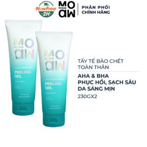 Combo 2 Tẩy Tế Bào Chết Toàn Thân Moaw Moaws AHA & BHA 230g