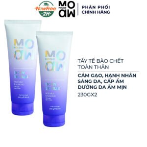 Combo 2 Tẩy Tế Bào Chết Toàn Thân Moaw Moaws Cám Gạo, Hạnh Nhân 230g