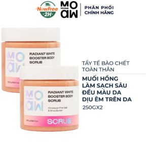Combo 2 Tẩy Tế Bào Chết Toàn Thân Moaw Moaws Muối Hồng Sáng Da 250g