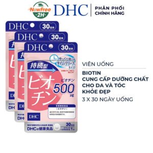 Combo 3 Thực Phẩm Bảo Vệ Sức Khỏe DHC Sustained Release Biotin