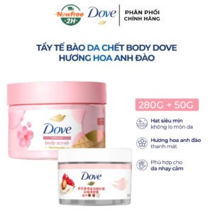 Combo Smoothie Tẩy Da Chết Dove Hương Hoa Anh Đào 280g (Mẫu Mới) + 50g (Màu Ngẫu Nhiên)