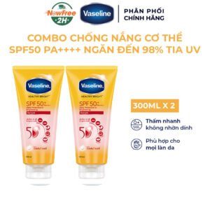 Combo 2 Serum Dưỡng Thể Vaseline Chống Nắng Sáng Da 300ml