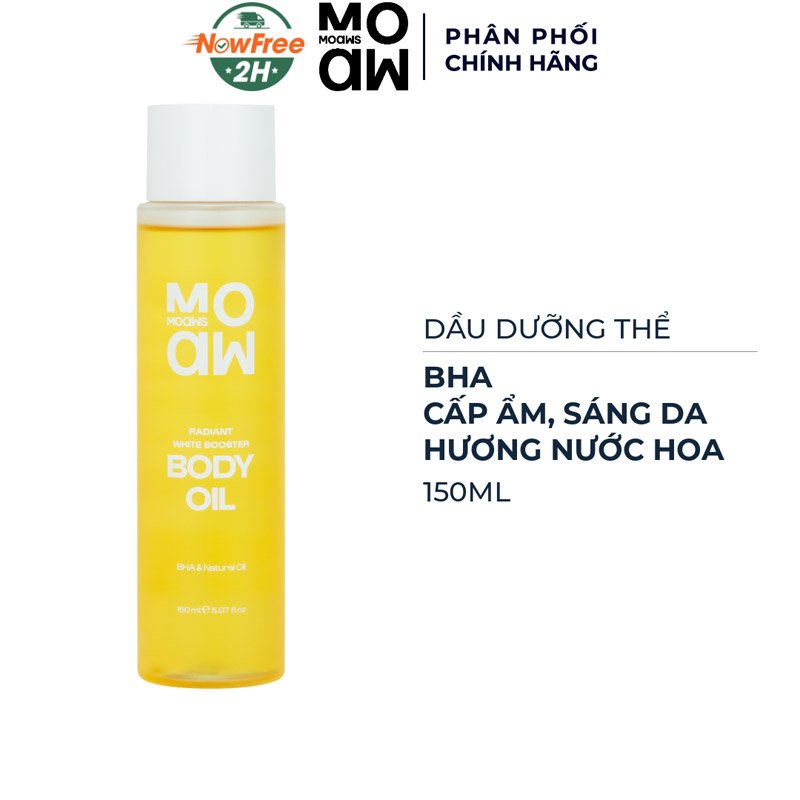 Dầu Dưỡng Thể Moaw Moaws Cấp Ẩm Chuyên Sâu, Sáng Da 150ml