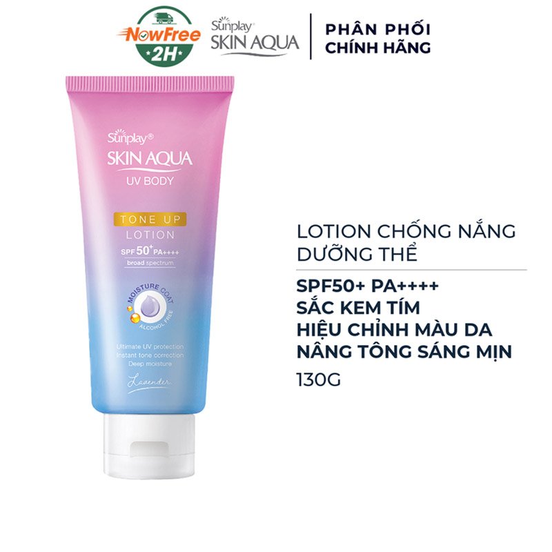 Lotion Chống Nắng Dưỡng Thể Sunplay Nâng Tông Sáng Mịn 130g