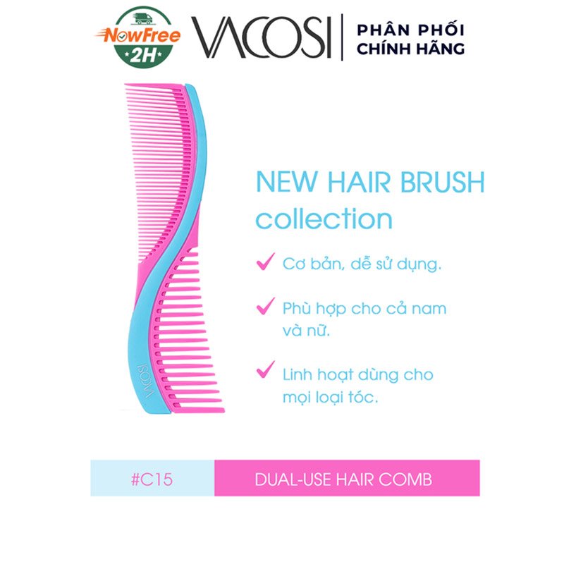Lược Chải Tóc Vacosi Cổ Điển 2 Đầu C15