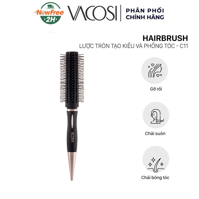 Lược Tròn Vacosi Tạo Kiểu & Phồng Tóc C11