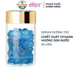 Serum Dưỡng Tóc Ellips Vitamin Hương Hoa Sen Nước Hũ 50 Viên
