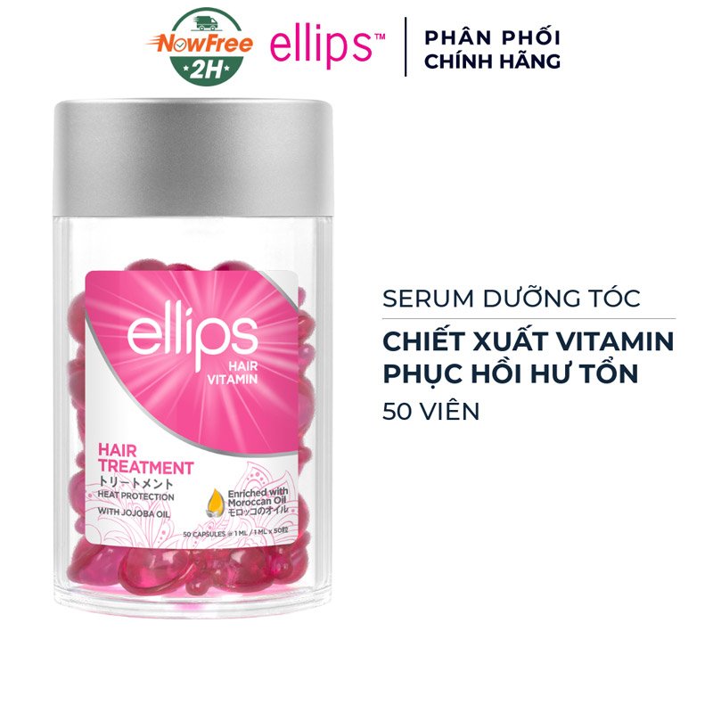 Serum Dưỡng Tóc Ellips Vitamin Phục Hồi Hư Tổn Hũ 50 viên
