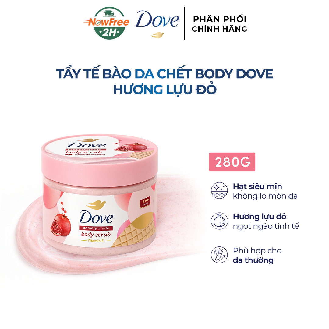 Smoothie Tẩy Da Chết Dove Hương Lựu Đỏ 280g (Mẫu Mới)