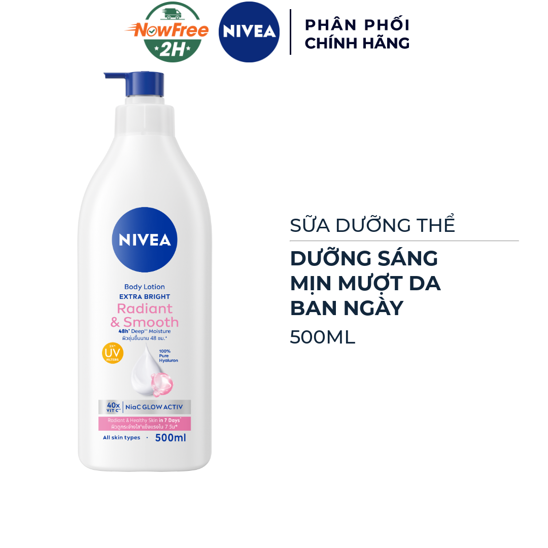 Sữa Dưỡng Thể Nivea Mịn Mượt Sáng Da Ban Ngày 500ml
