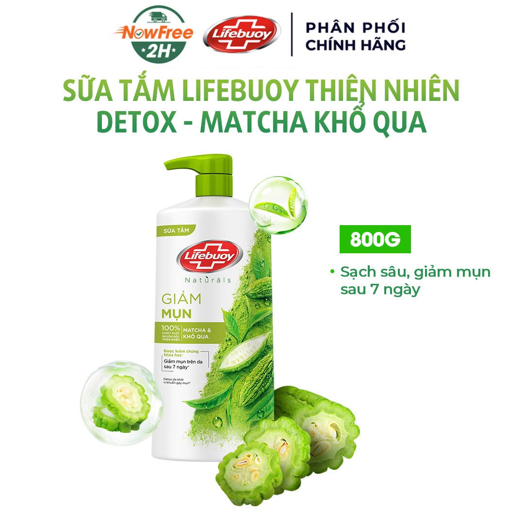 Sữa Tắm Lifebuoy Detox Matcha & Khổ Qua 800g