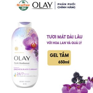 Sữa Tắm Olay Tươi Mát Dài Lâu Với Hoa Lan & Quả Lý 650ml