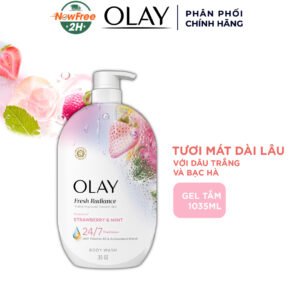 Sữa Tắm Olay Tươi Mát Dài Lâu Hương Dâu Và Bạc Hà 1035ml