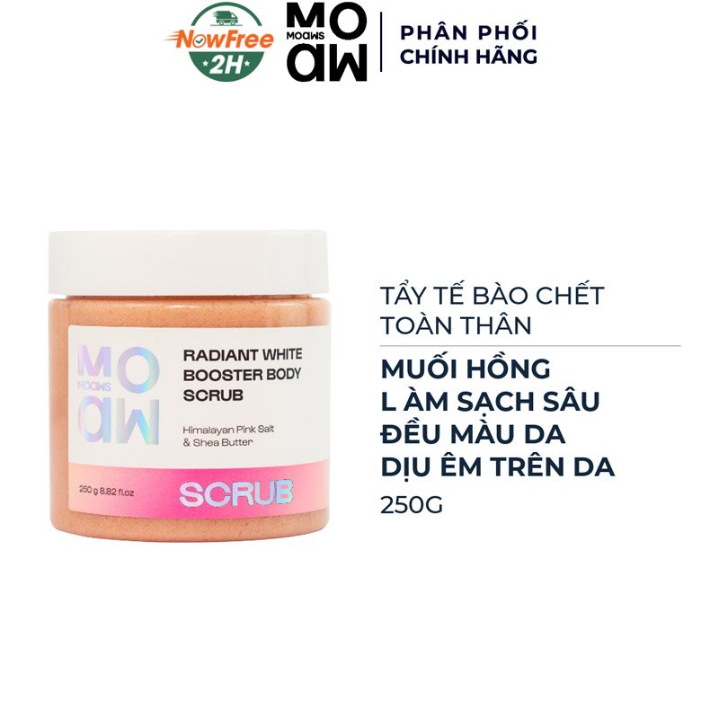 Tẩy Tế Bào Chết Toàn Thân Moaw Moaws Muối Hồng Sáng Da 250g