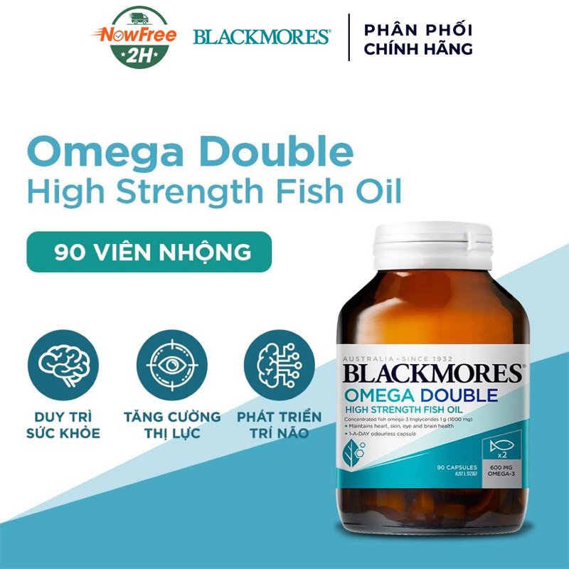 Thực Phẩm Bảo Vệ Sức Khỏe Blackmores Omega Double High Strength Fish Oil