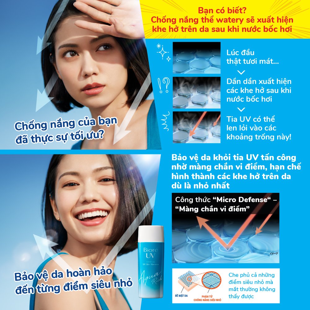 Gel Chống Nắng Bioré Màng Nước Dưỡng Ẩm Da 90ml