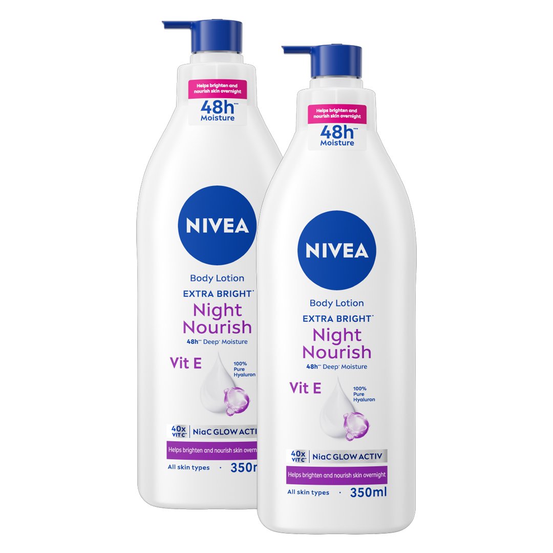 Combo 2 Sữa Dưỡng Thể Nivea Sáng Da Ban Đêm 350ml
