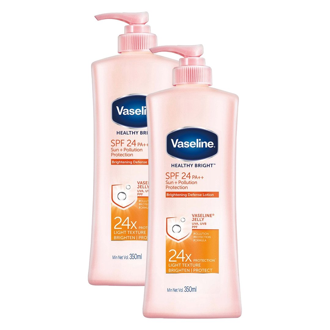 Combo 2 Sữa Dưỡng Thể Vaseline Chống Nắng & Sáng Da (350ml/chai)